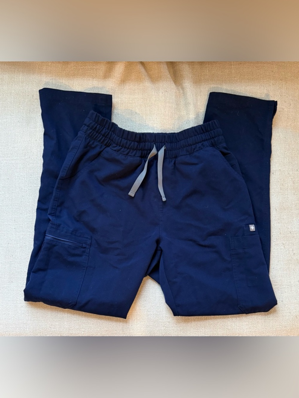 FIGS Navy Blue Scrub Pants Technical Collection Drawstring Pockets XS/P